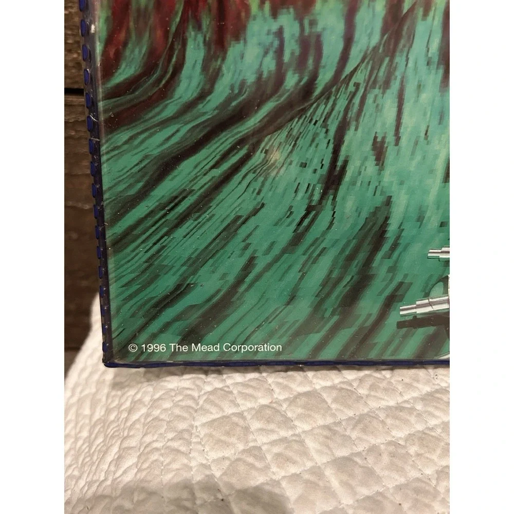 Vintage 1996‎ FuturoCity Mead 3-Ring Binder w Clipboard